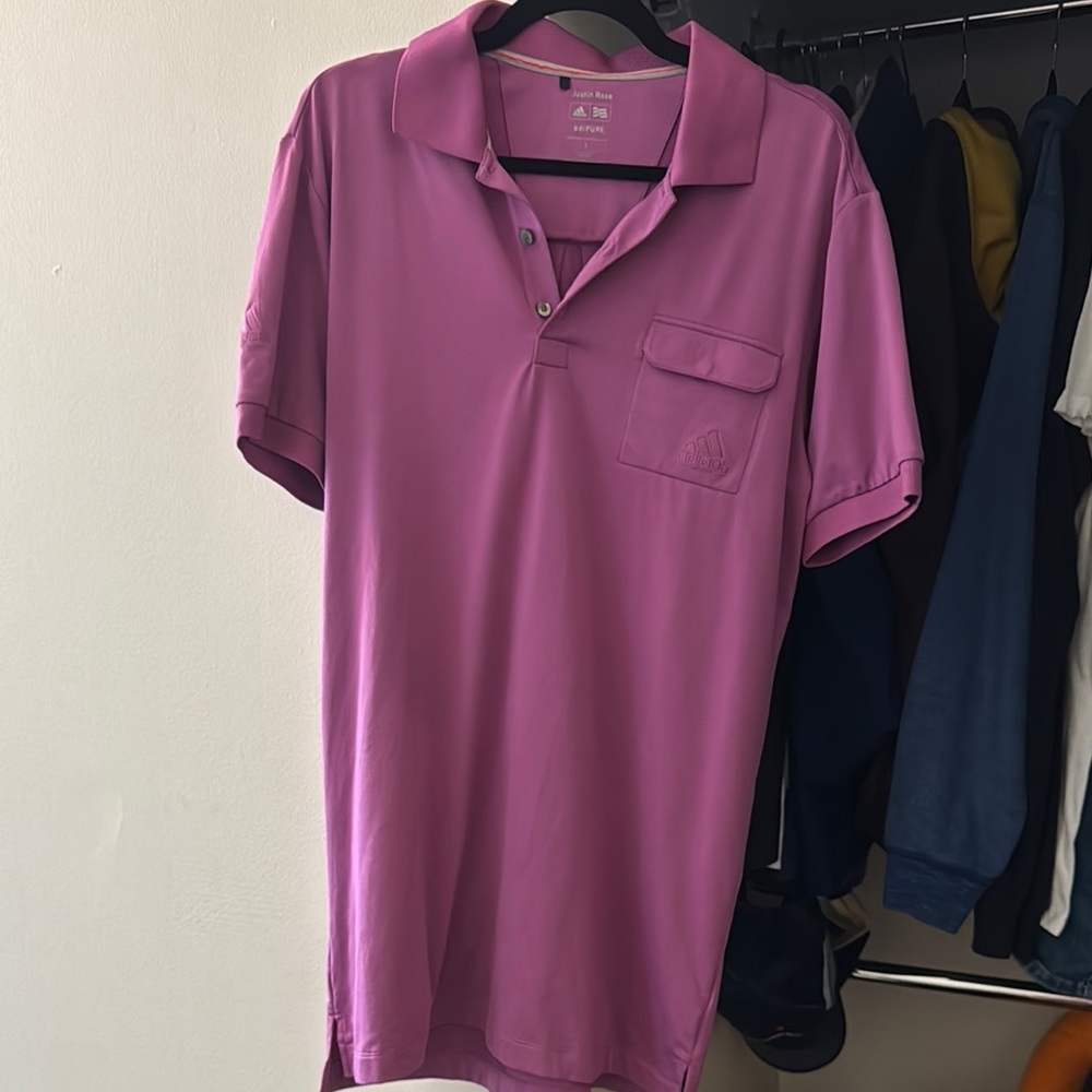 Adidas Men's Polo Shirt in Bold Purple